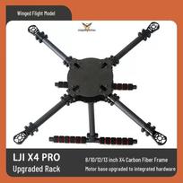 LJI-X4 PRO 4-Axis Carbon Fiber Drone Frame with Fixed Landing Gear 8 inch