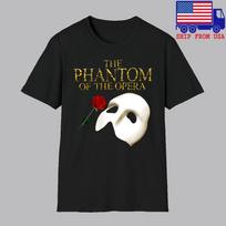 Operos Fantomas Brodvėjaus Šou Miuziklas Vyrai#039;s Juodas Dydis S5XL Unisex Marškinėlis S