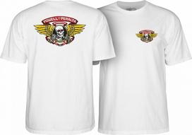 Powell Peralta WINGED RIPPER Riedlentės marškinėliai BALTI Unisex marškinėliai XXL