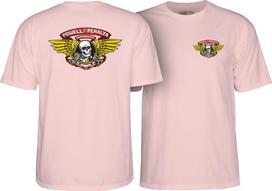 Powell Peralta WINGED RIPPER Riedlentės marškinėliai ŠVIESIAI ROŽINIAI Unisex marškinėliai XXXL