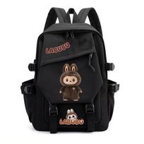 School bag New Labu printed school bag Primary school students Junior high school students Fashion breathable casual backpack juoda