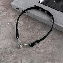 Juodas PU odos Choker karoliai moterims merginoms vyrams Šaunūs Punk Gothic su kniedėmis Biker Choker PU odos apykaklė Su kniedėmis Rokinės apykaklės