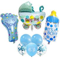 Pacifier Baby Foil Balloon Kit Baby Shower Birthday Party Decor Baby boy blue