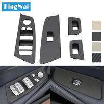 4 spalvų automobilio interjero durų lango pakėlimo jungiklio mygtuko panelės apdailos dangtelis Pakeisti BMW 5 serijos G30 G31 F90 525i 530i Black Rear Left