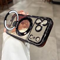 Plating Magnetic Ring Stand Case For iPhone 17 Air 16 15 14 Plus 13 12 Pro Max Case Shockproof Wireless Charge For Magsafe Cover For iPhone 12 Pro juoda