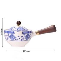 Chinese Kung Fu Tea Set 360 Rotating Teapot Ceramic Tea Maker Infuser Semi-Automatic Gongfu Teaware Pot Cup