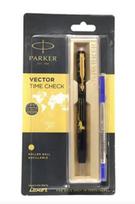 @ Parker Vector Time Check Rutininis Mėlynas Rašiklis 64g Zr-8045-60% Nuolaida