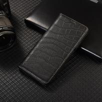 Krokodilo pilvo natūralios odos atverčiamas dėklas Samsung Galaxy A37 A57 5G telefonui, kortelių dėklai, atsparus įbrėžimams A37 5G juoda