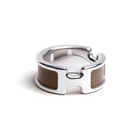 Hermes Olympe H žiedas Unisex papuošalas Pilkas H500058FK18S M