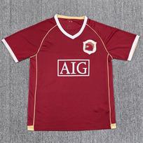 Manchester United Retro 06-07 Namų marškinėliai (S-2XL) S plytų raudona spalva
