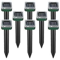 8 Pack Solar Powered Snake Repellent compatible with Outdoors,Ultrasonic Snake Repellent,Solar Snake Repellent compatible with Outdoors