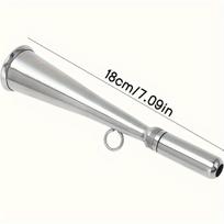 Manual Marine Fog Horn, 304 Stainless Steel Loud Signal Whistle With Removable Mouthpiece For Yacht Emergency Vessel Accessories