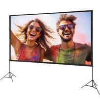 Projector Screen with Stand, 150 inch 16:9 4K 1080 HD Outdoor Movie Screen with Stand, Wrinkle-Free Projection Screen with Tripods and Carry Bag, for