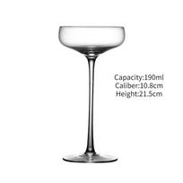 190ml Japoniško stiliaus kokteilių taurės Itin aukštos Martini taurės Stiklinė Taurelė Skaidri Graži Kūrybinga Aukštakočio Stiklinė Barui 101-200ml