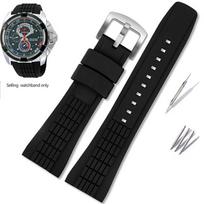 Guminė laikrodžio apyrankė Seiko VELATURA/SRH 006 013 SPC007, atspari vandeniui, 26 mm, juodo silikono, su nerūdijančio plieno sagtimi, sportinė apyrankė 26mm