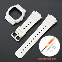 G-shock Casio Mažas Kvadratinis DW5600 DW-5600 GW-B5600 DW5610 GW-M5610 Dervos Laikrodžio Dirželis + Korpusas Matinis Laikrodžio Apyrankės Korpusas 5600 Series beveik baltos spalvos
