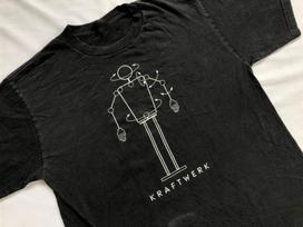 1990-ųjų Kraftwerk įkvėptas albumo turo juodas marškinėlis Unisex Visų dydžių Unisex marškinėlis L black
