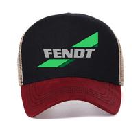 Fendt Agricultural Farming Tractors Mens Classics Baseball cap Mens summer fashion Mesh breathable trucker hats Garros Adjustable raudona
