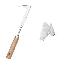 Weeding Artifact Uprooting Weeding Tool Stainless Steel Multi-Functional Garden Cleaning Shovel Hand Weeder Tool with Gloves
