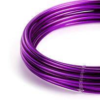 2-10M Spalvotas anoduotas apvalus aliuminio viela 0,6-3mm Minkšta dažyta aliuminio amato viela „pasidaryk pats“ papuošalų gamybai ir rankų darbo detalėms 0.6mm x 10Meters tamsiai violetine spalva