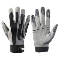 Adult Frisbee Sports Gloves Outdoor Sports Breathable Wear-resistant Non-slip Professional Competition Training Full Finger Cycling Gloves M juoda pilka spalva