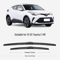 Toyota C-HR 21-22 Front & Rear Silent Frameless Wipers with High-Definition Rubber Strip Toyota C-HR 2018-2024 Set (Front Wipers)
