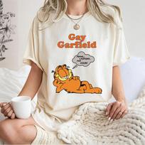 Juokingi Garfieldo Vintažiniai Marškinėliai S–5XL Unisex Marškinėliai XXL beige
