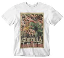 GODZILLA POSTER T-SHIRT MOVIE RETRO MANGA JAPAN MONSTER ASIAN HORROR Unisex T-Shirt L