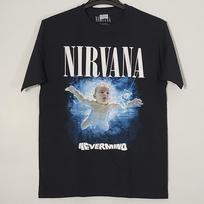 NIRVANA Nevermind 2XL Marškinėliai Juodi Vyriški Grupės Logotipas Unisex Marškinėliai XL