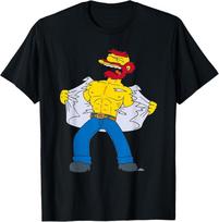 Simpsonai sodininkas Willie nusirengia marškinėlius Unisex marškinėliai S