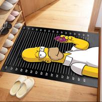 Homer Simpson's Donut Crime Square rugs are a great choice for living rooms, bedrooms, home décor, and as gifts. 40cmx60cm