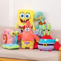 SpongeBob SquarePants Plush Toys: Patrick, Squidward and Mr Krabs Soft Plush Gifts 22cm