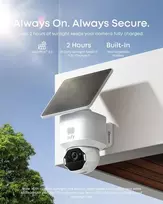 Anker eufy E42 outdoor camera with solar charging, 4K baltas