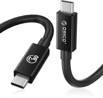 Orico Thunderbolt 5 USB-C kabelis 80Gbps, 240W, 8K@60Hz, 1.5m, juodas