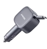 Anker Nano Car Charger (75W, USB-C Port, Built-In Retractable USB-C Cable)