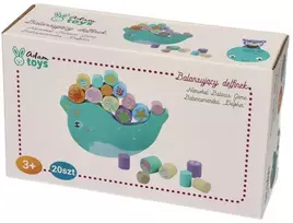 Adam Toys Medinė balansavimo jūrinių gyvūnų žaidimo lenta vaikams nuo 3 metų, spalvota