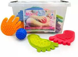 Mom's Care Sensorinė takelio su kamuoliukais rinkinys vaikams nuo 18 mėn., skatina motoriką ir pojūčius, spalvotas