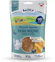 BALTICA Przysmaki Regionów Mėsos juostelės Kalakutiena su moliūgu – skanėstas šuniui – 90 g
