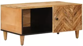 Kavos staliukas Ruda 80 x 50 x 40 cm Kietas mango medis