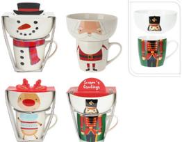 Porceliano indų rinkinys XMAS (puodelis+dubenėlis)