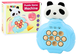 Mėlyna pliušinė panda Pop-It konsolė