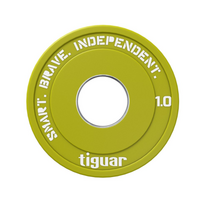 Olimpiniai svarmenys Tiguar Rubber Fractional Plates 0,5–2,5 kg (Svoris: 1 kg)