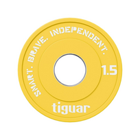 Olimpiniai svarmenys Tiguar Rubber Fractional Plates 0,5–2,5 kg (Svoris: 1.5 kg)