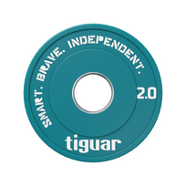 Olimpiniai svarmenys Tiguar Rubber Fractional Plates 0,5–2,5 kg (Svoris: 2 kg)