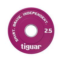 Olimpiniai svarmenys Tiguar Rubber Fractional Plates 0,5–2,5 kg (Svoris: 2.5 kg)