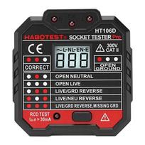 Elektros lizdų testeris Habotest HT106D su skaitmeniniu ekranu