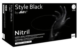 Vienkartinės nitrilinės pirštinės MED-COMFORT Style Black, S dydis, juodos sp., be pudros, 100 vnt.