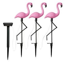 LED saulės sodo lempos – flamingas