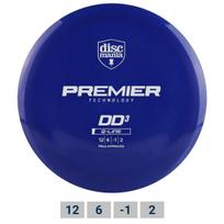 Diskgolfo diskas DISCMANIA Distance Driver Q-LINE PREMIER DD3 Blue