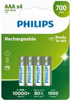 PHILIPS įkraunamų baterijų AAA NiMH 700mAh rinkinys, 4 vnt.